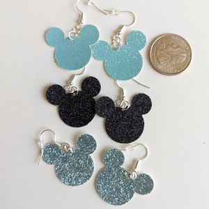 Disney's Mickey Mouse Earrings I Faux Leather I Disney Jewelry